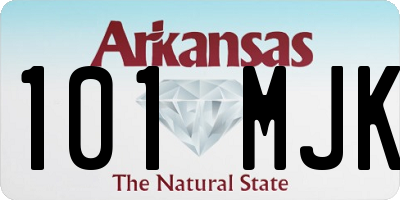 AR license plate 101MJK