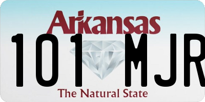 AR license plate 101MJR