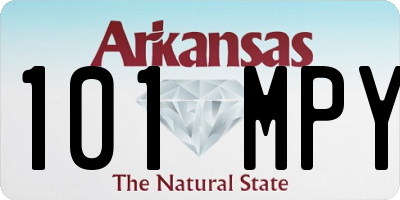 AR license plate 101MPY