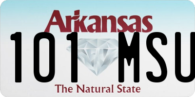 AR license plate 101MSU