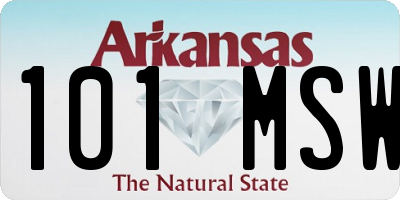 AR license plate 101MSW