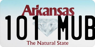 AR license plate 101MUB