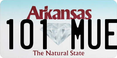 AR license plate 101MUE