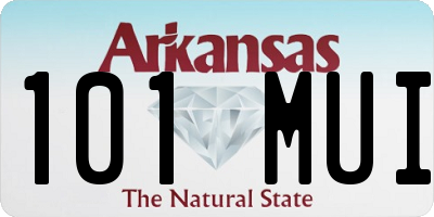 AR license plate 101MUI