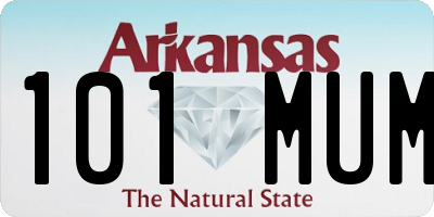 AR license plate 101MUM