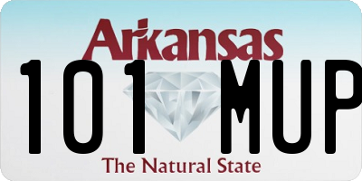 AR license plate 101MUP