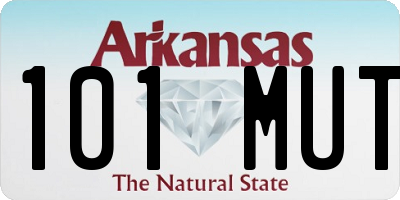 AR license plate 101MUT