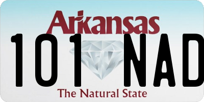 AR license plate 101NAD