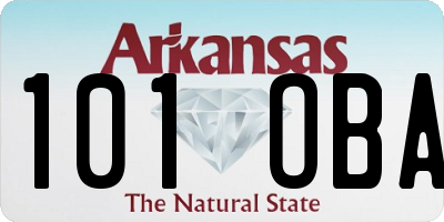 AR license plate 101OBA
