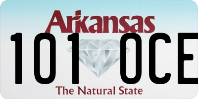 AR license plate 101OCE