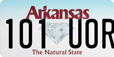 AR license plate 101UOR