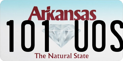 AR license plate 101UOS