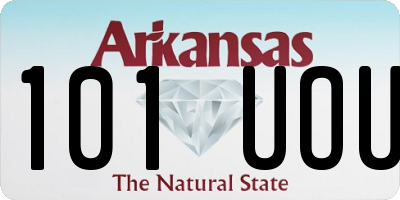 AR license plate 101UOU