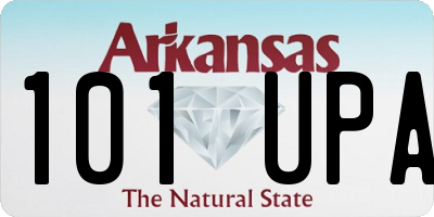 AR license plate 101UPA