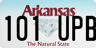 AR license plate 101UPB