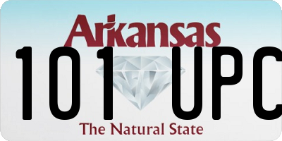 AR license plate 101UPC
