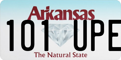 AR license plate 101UPE