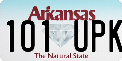 AR license plate 101UPK
