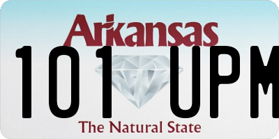 AR license plate 101UPM
