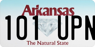 AR license plate 101UPN