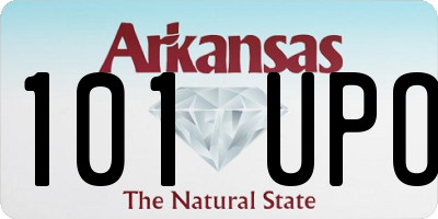 AR license plate 101UPO