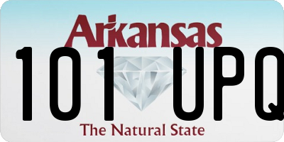 AR license plate 101UPQ