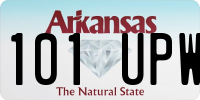 AR license plate 101UPW