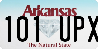 AR license plate 101UPX