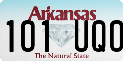 AR license plate 101UQO