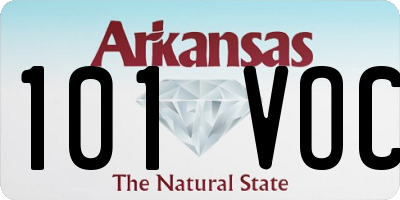 AR license plate 101VOC