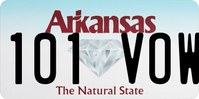 AR license plate 101VOW