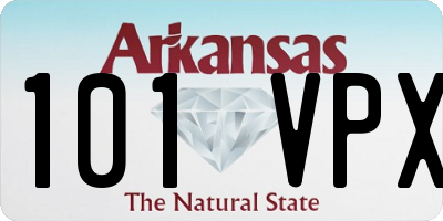 AR license plate 101VPX