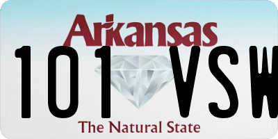 AR license plate 101VSW