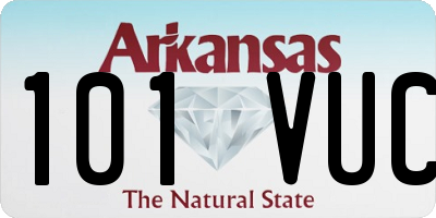 AR license plate 101VUC