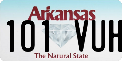 AR license plate 101VUH