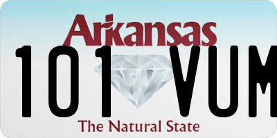 AR license plate 101VUM