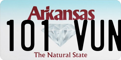 AR license plate 101VUN