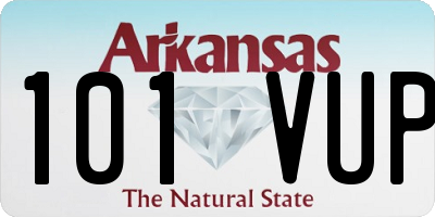 AR license plate 101VUP