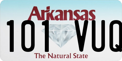 AR license plate 101VUQ