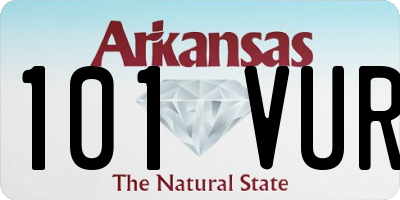AR license plate 101VUR