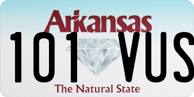 AR license plate 101VUS