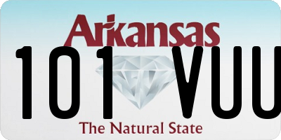 AR license plate 101VUU