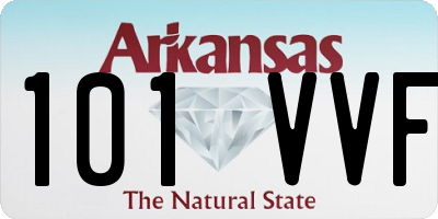 AR license plate 101VVF