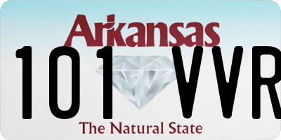 AR license plate 101VVR