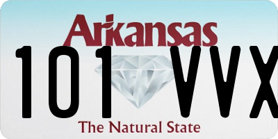 AR license plate 101VVX