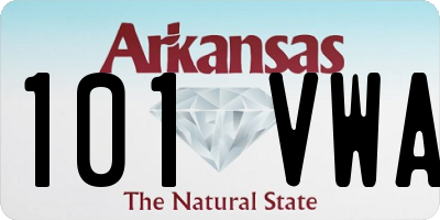 AR license plate 101VWA