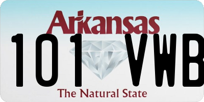 AR license plate 101VWB