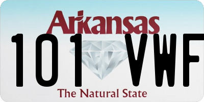 AR license plate 101VWF