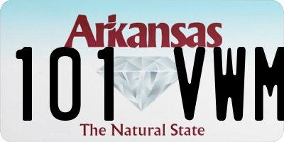 AR license plate 101VWM