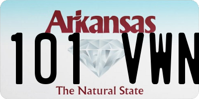 AR license plate 101VWN